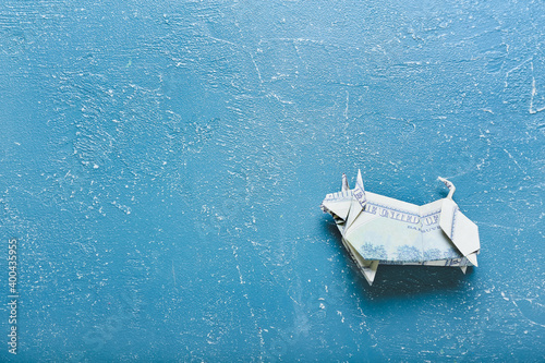 Origami bull as symbol of y...