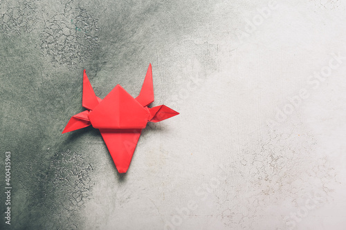 Origami bull as symbol of y...