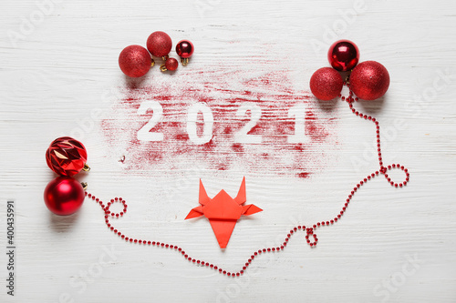 New Year composition with o...