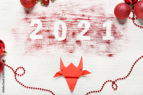 New Year composition with o...