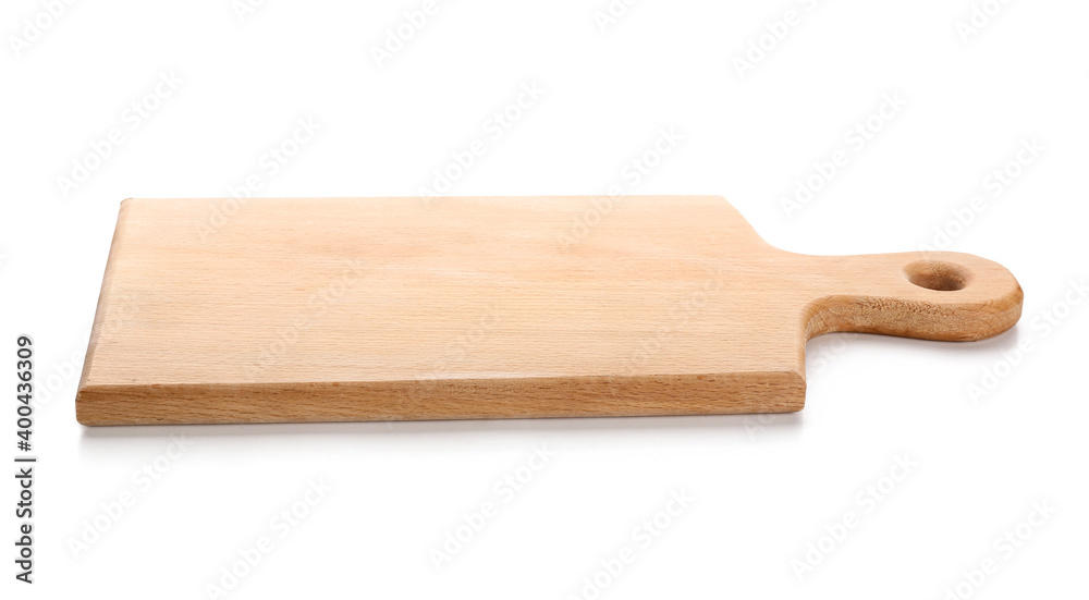 Wooden cutting board on white background Wooden cutting board on white background