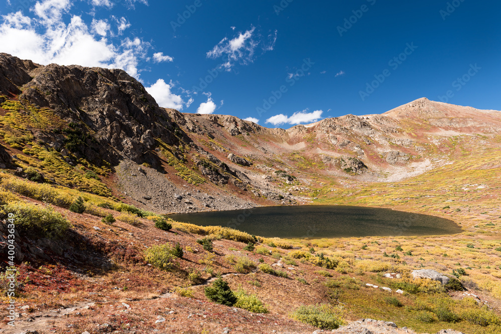 12,030 Foot Linkins Lake is a high alpine lake located near Independence Pass in White River National Forest, Colorado.