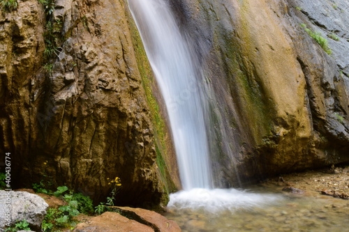 waterfall in the mountains