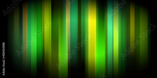Abstract background with glowing vertical colorful stripes in green colors