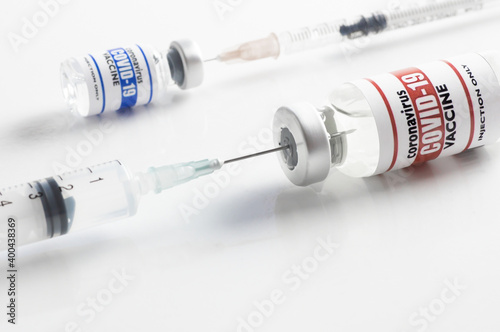 Bottle of coronavirus covid-19 virus vaccine, Healthcare And Medical concept