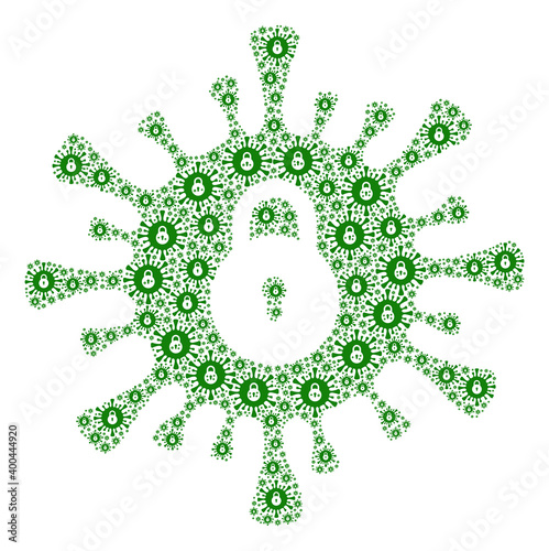 Fractal composition from infection lockdown. Flat vector infection lockdown collage is organized from random self infection lockdown parts.