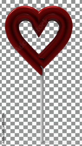 paleta de caramelo con forma de corazón png