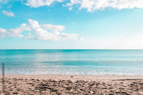  Beautiful beach with radiant sand and blazing sun