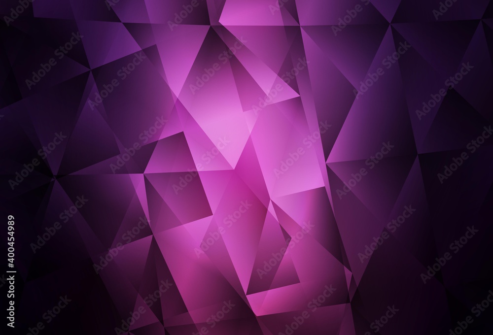 Dark Purple vector shining triangular layout. Dark Purple vector shining triangular layout.