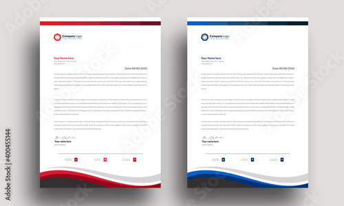 Letterhead template in Abstract style design