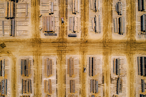 Aerial View of Industrial Metal Recycling and Processing Facility and stockyards. © Aaron