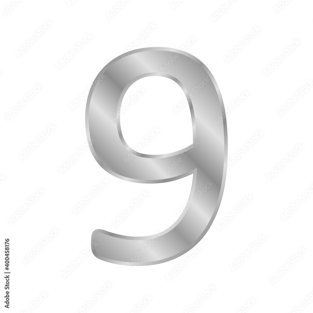 Metal number nine symbol.