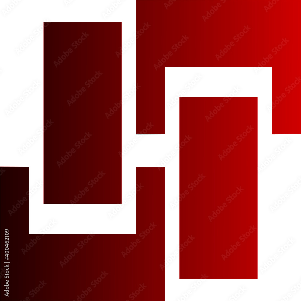 Logo design with an abstract theme that symbolizes the letter H Logo design with an abstract theme that symbolizes the letter H