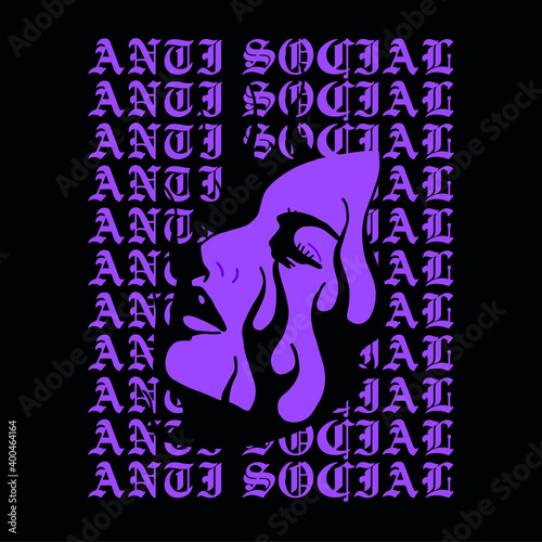 women face with slogan Vector design for t-shirt graphics, banner, fashion prints, slogan tees, stickers, flyer, posters and other creative uses
