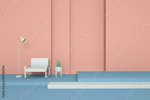 3d rendering abstract platform  minimal pastel podium display scene.