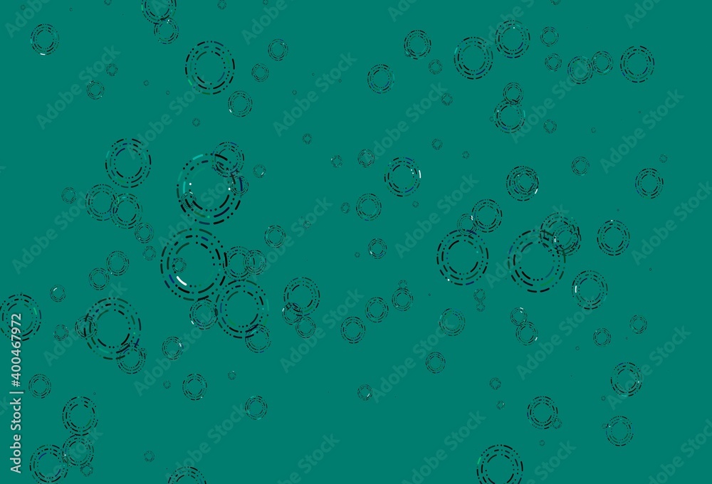 Light Blue, Green vector background with bubbles. Light Blue, Green vector background with bubbles.