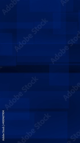 Dark blue background. Blue backdrop with transparent suares. Vertical orientation. 3D illustration