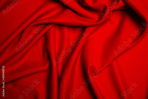 Red silk folded fabric background