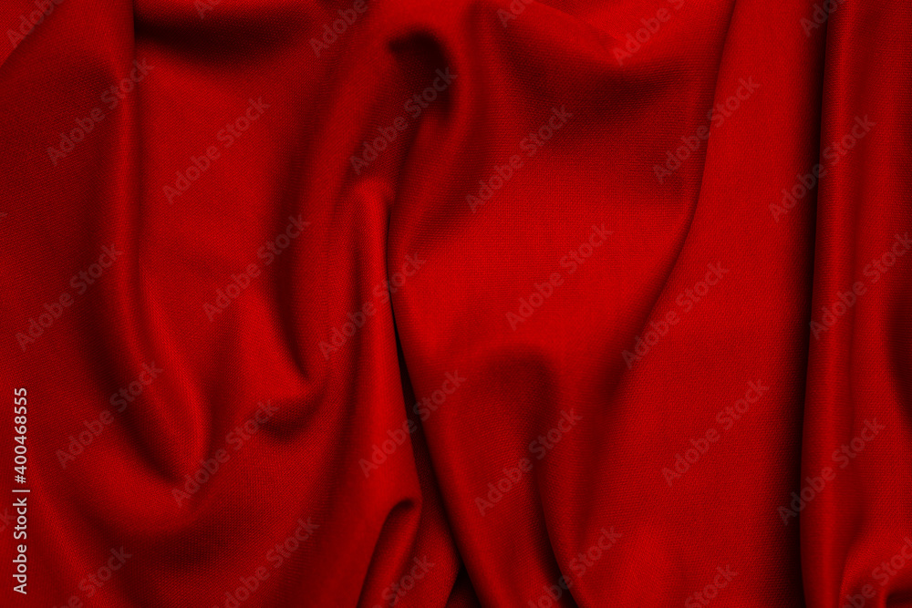 Obraz premium Red silk folded fabric background