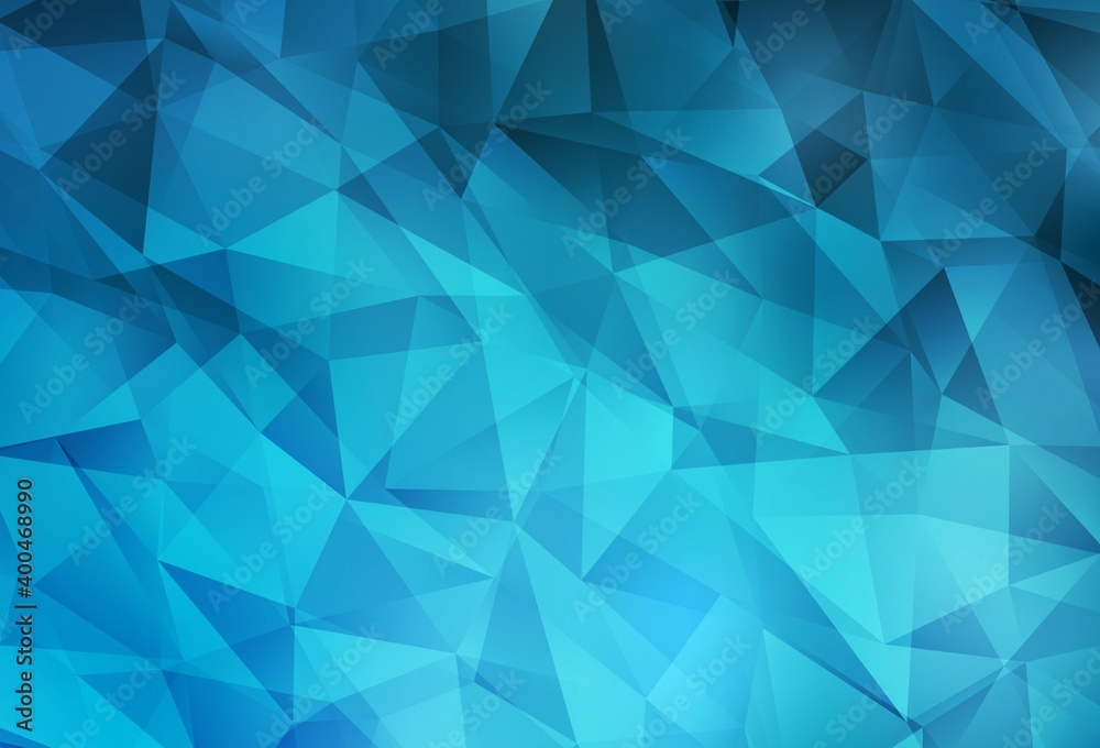 Light BLUE vector gradient triangles template.