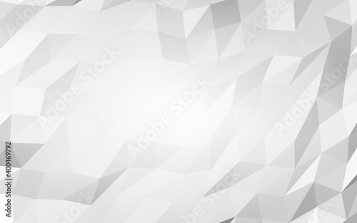 White abstract background. Lowpoly backdrop. Crumpled paper. 3D illustration © Plastic man