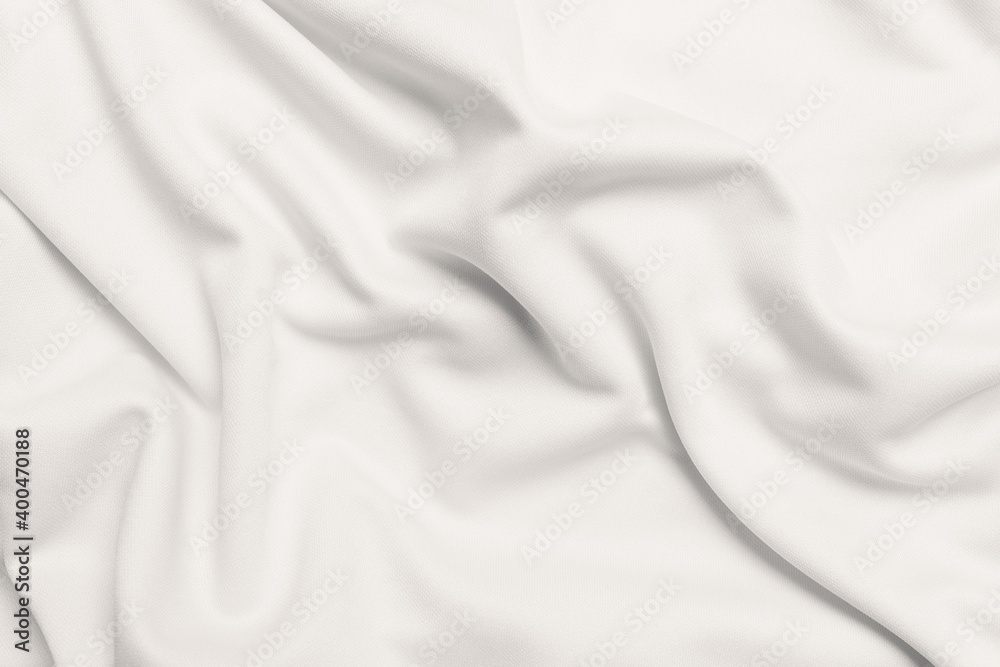 White silk folded fabric background White silk folded fabric background