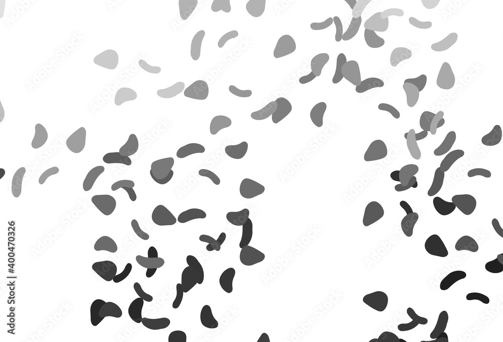 Light Silver, Gray vector background with abstract forms.