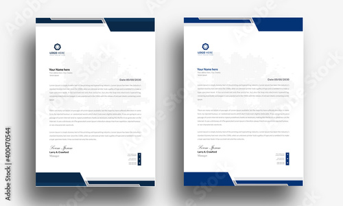 Letterhead template in Abstract style design