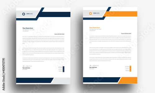 Letterhead template in Abstract style design
