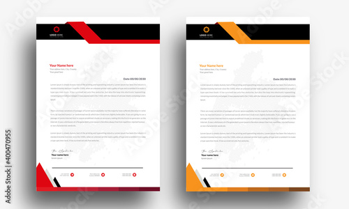 Letterhead template in Abstract style design