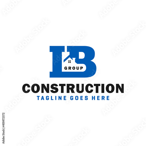 house building logo with the letter IB