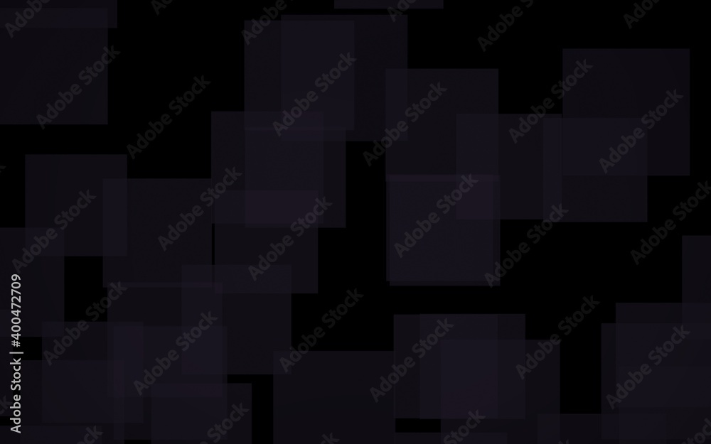 Black abstract background. Backdrop with grey squares. 3D illustration
