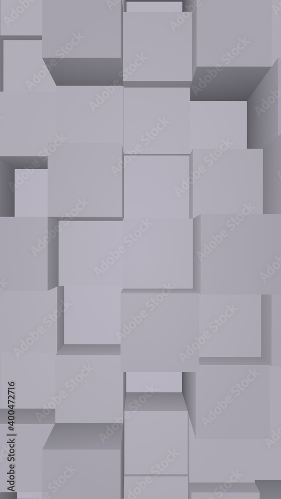 Abstract gray elegant cube geometric background. Chaotically advanced rectangular bars. 3D Rendering, 3D illustration Abstract gray elegant cube geometric background. Chaotically advanced rectangular bars. 3D Rendering, 3D illustration