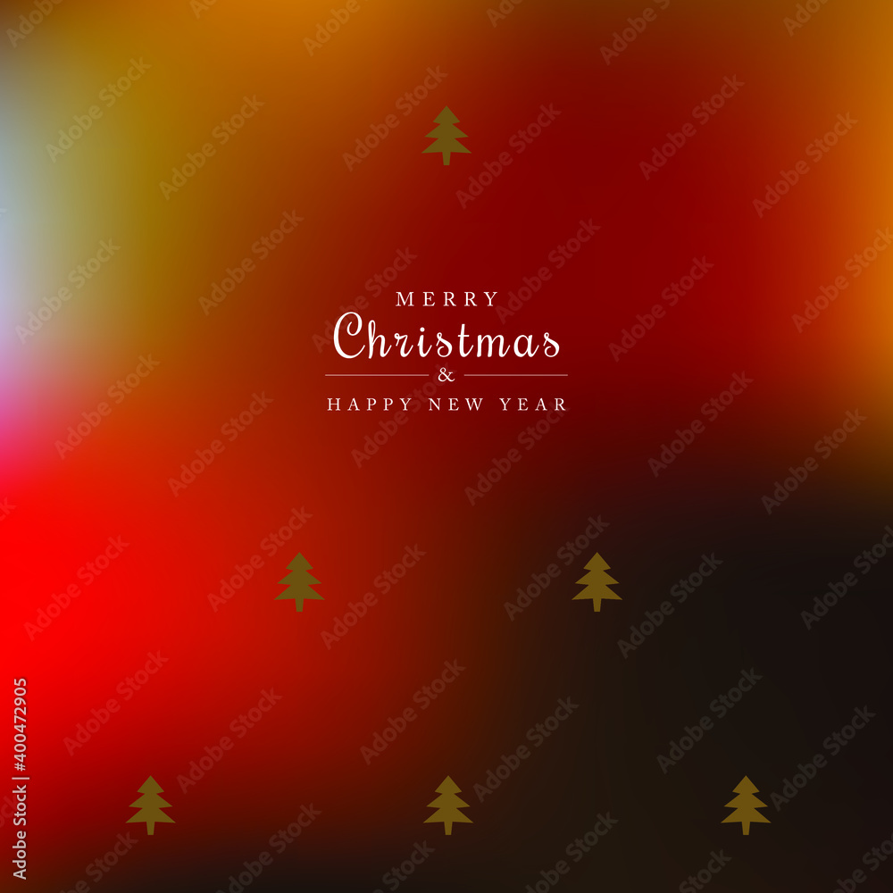 Elegant merry christmas and happy new year card with tiny christmas trees, vector illustration, digitally created on a tablet Elegant merry christmas and happy new year card with tiny christmas trees, vector illustration, digitally created on a tablet