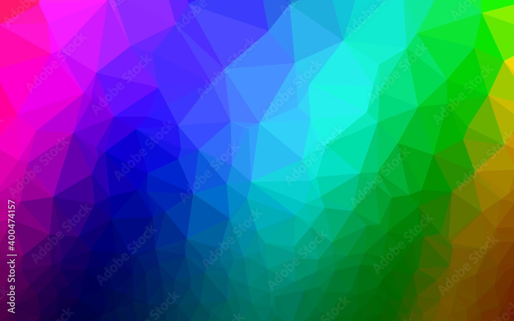 Light Multicolor, Rainbow vector low poly layout.