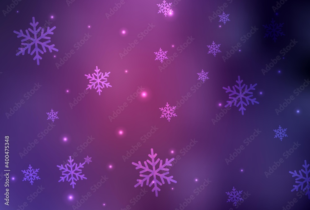 Dark Purple, Pink vector layout in New Year style.