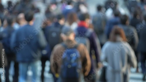 Wallpaper Mural 通勤する人たち（スローモーション・アウトフォーカス） Torontodigital.ca