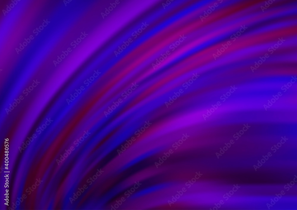 Fototapeta premium Dark Purple vector pattern with lines, ovals.