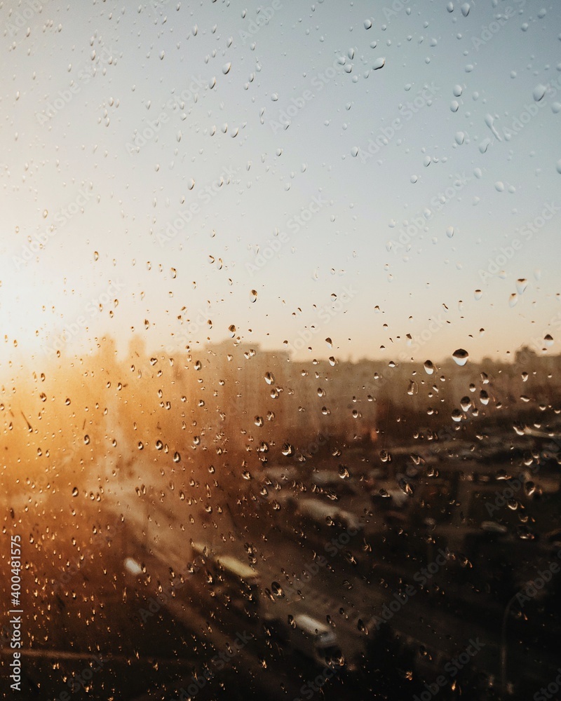 raindrops on window