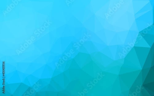 Light BLUE vector shining triangular pattern.