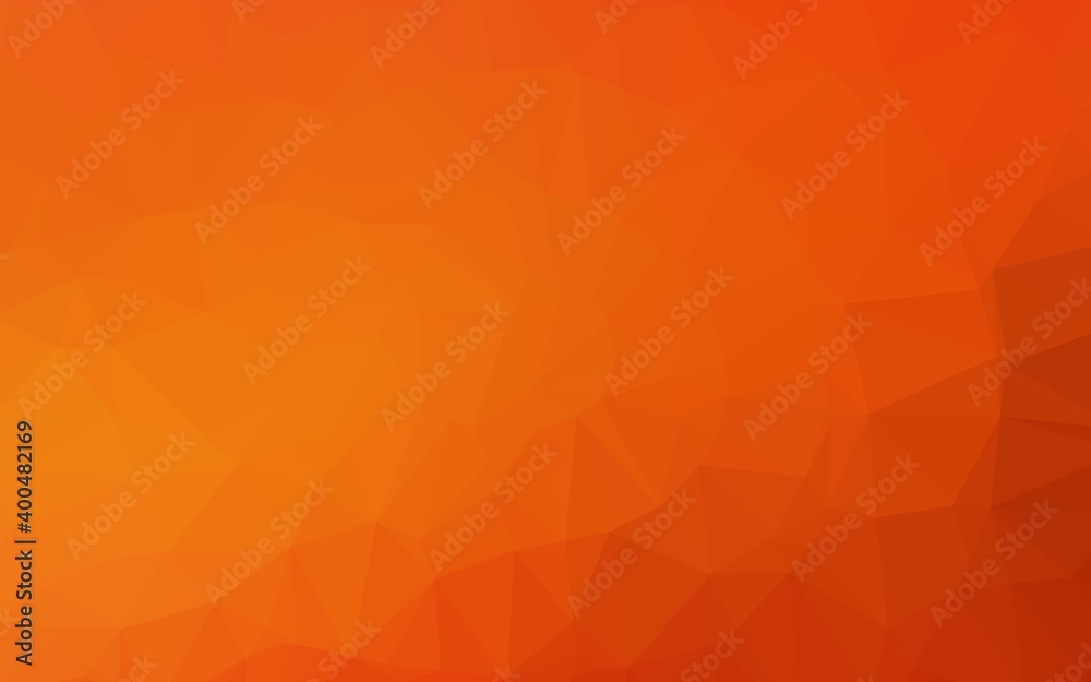 Fototapeta premium Light Orange vector polygon abstract layout.