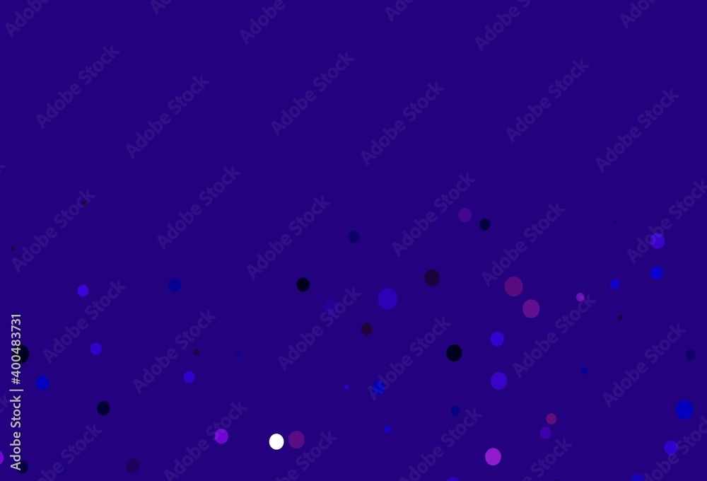 Light Pink, Blue vector background with bubbles.