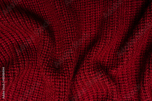 Red sweater fabric texture