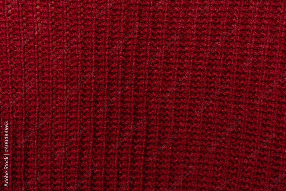 Red sweater fabric texture