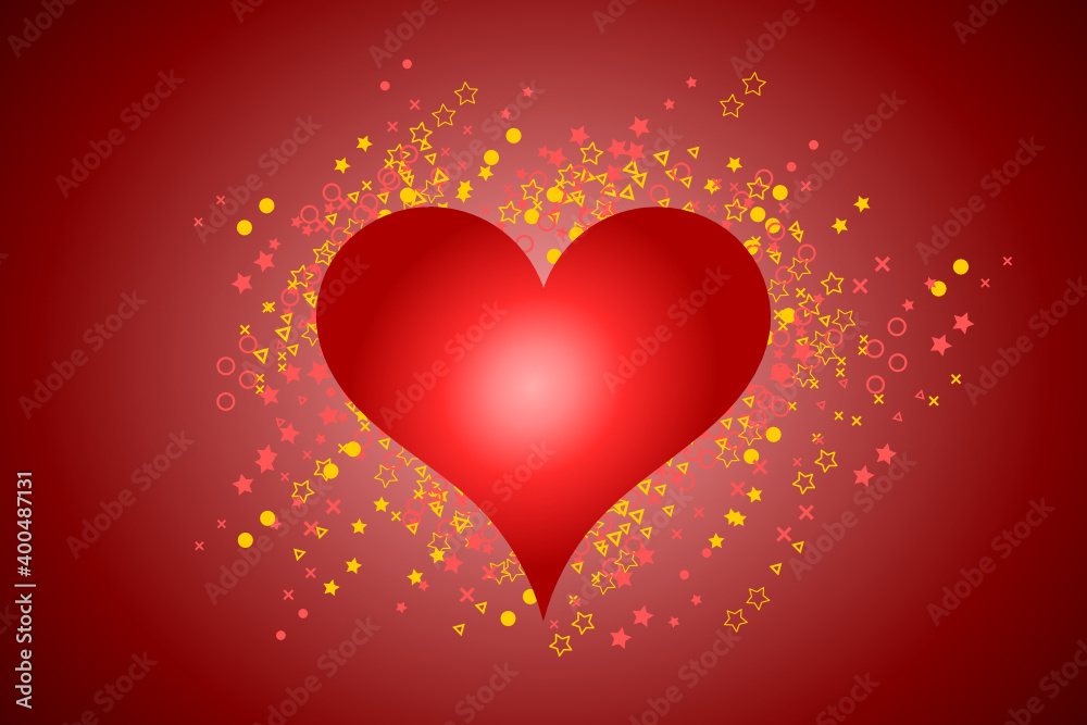 Valentine's day background. Wedding invitation background. Background with heart illustration. 