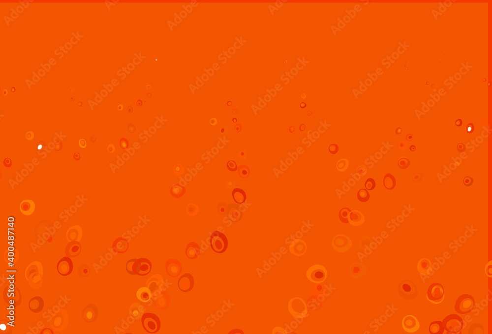 Light Orange vector background with bubbles. Light Orange vector background with bubbles.
