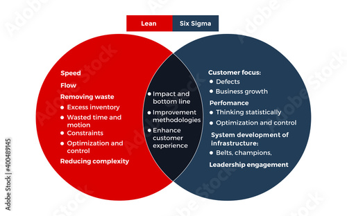 Vector illustration for Lean Six Sigma EPS10