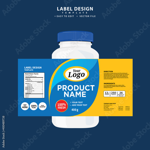 Cleaner, laundry detergent bottle label, toilet or sink cleaner, creative package banner design template. 
