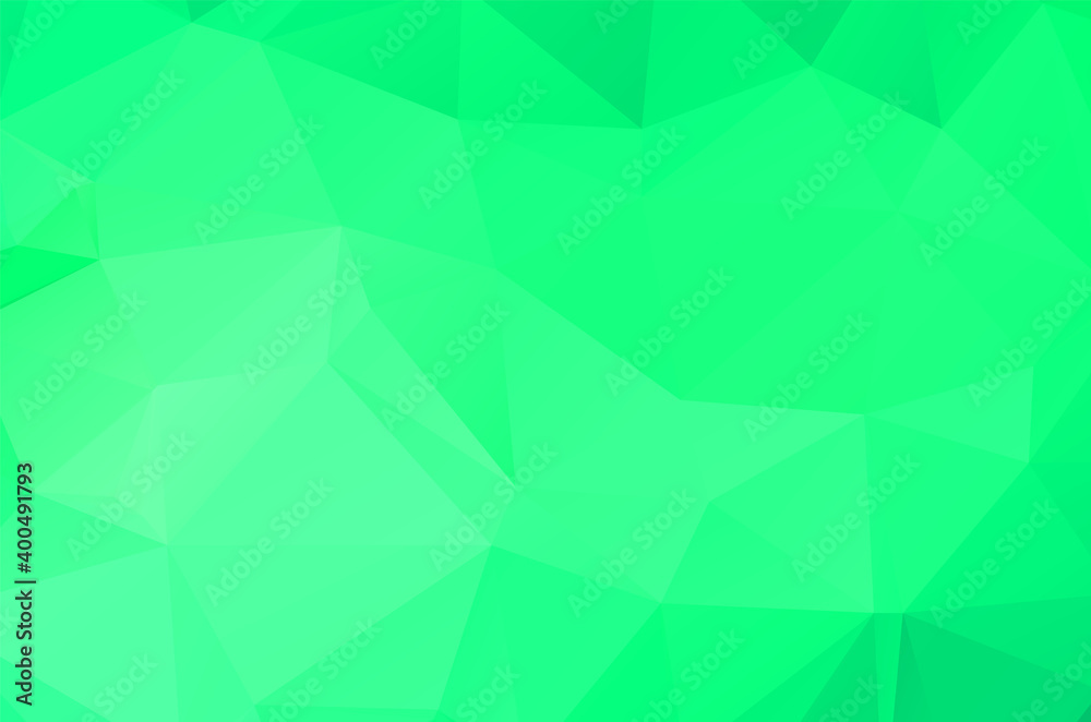 Obraz premium Green vivid abstract geometric background, vector from polygons triangle, mosaic