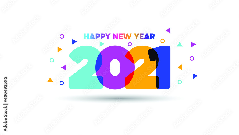 Happy new year 2021 background vector design Happy new year 2021 background vector design
